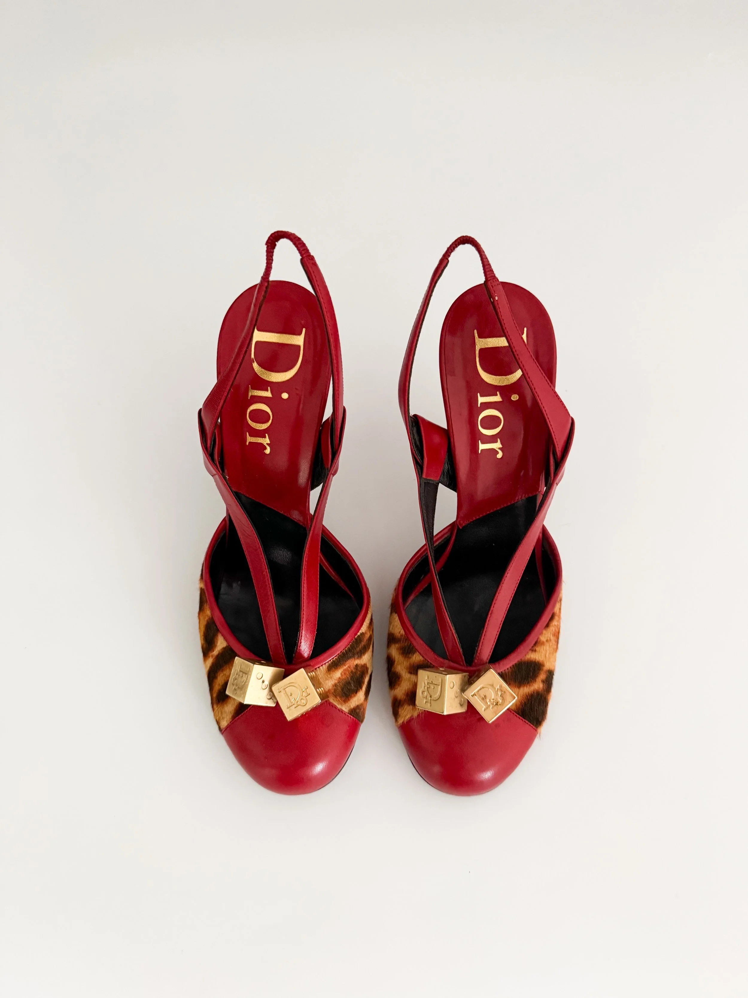 Christian Dior Black D'Orsay Monogram Heels (US 8.5 / IT 37.5